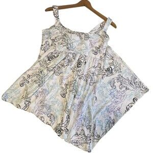 Fresh Produce Womens Waverley Swirl Malibu Maxi Dress Size XL White Beach Resort